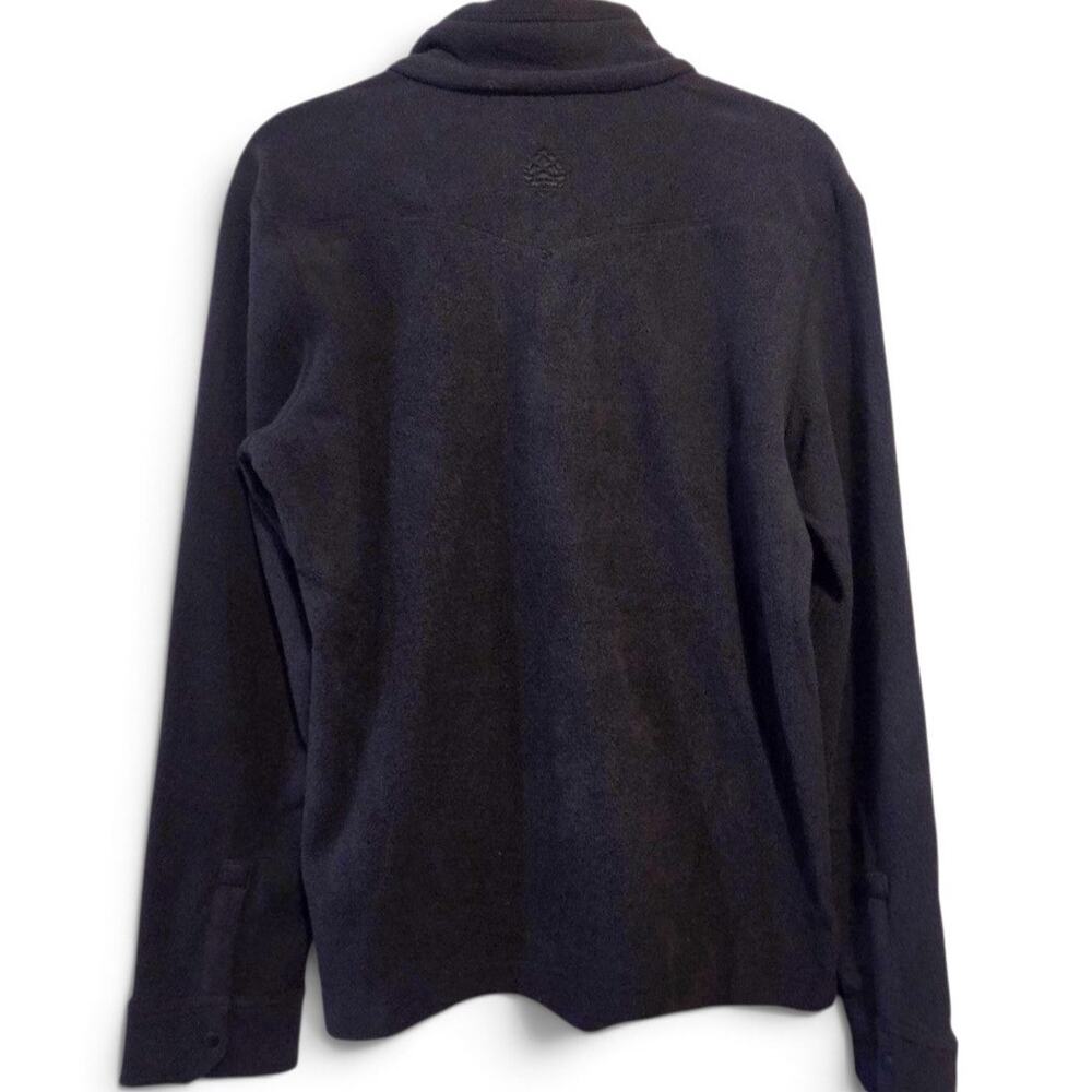 Stio Men's Turpin Fleece Half Zip, Abyss Black sz M NWT Shirt-style Snap cuffs - Picture 11 of 12